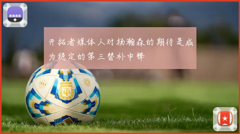 开拓者媒体人对杨瀚森的期待是成为稳定的第三替补中锋