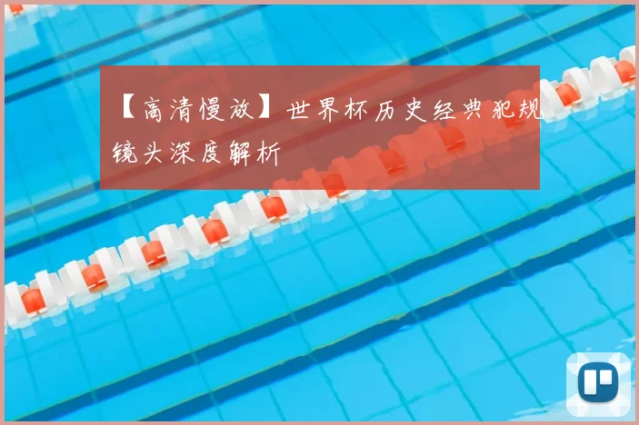 【高清慢放】世界杯历史经典犯规镜头深度解析