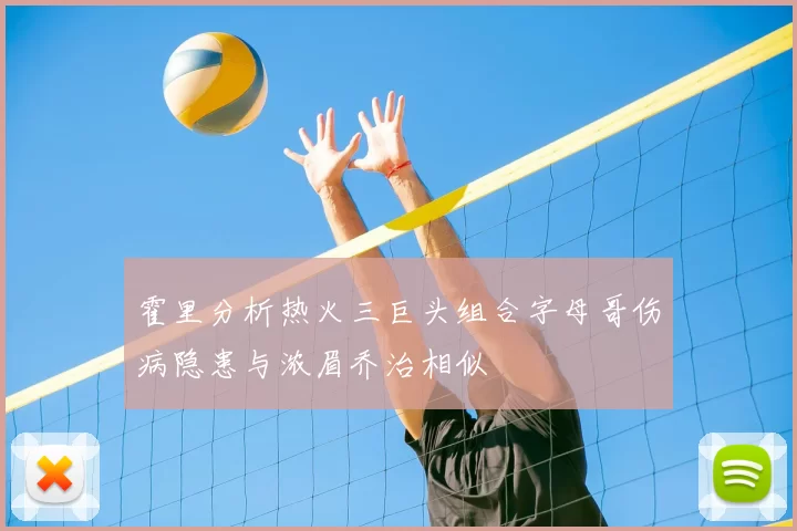 霍里分析热火三巨头组合字母哥伤病隐患与浓眉乔治相似